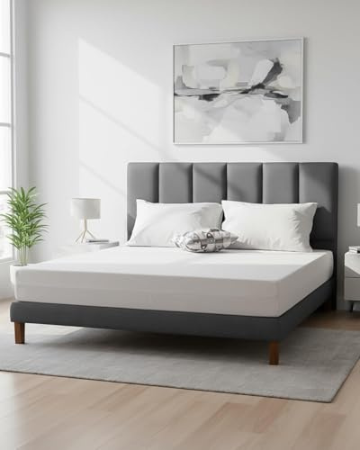 CBK - Matelas 90x200x18 cm - Matelas Mousse Haute Densité avec Couche de Confort - Double Face Moelleuse/Ferme - Housse Souple Amovible & Lavable - Certifié Certipur EU - Blanc (90x200)