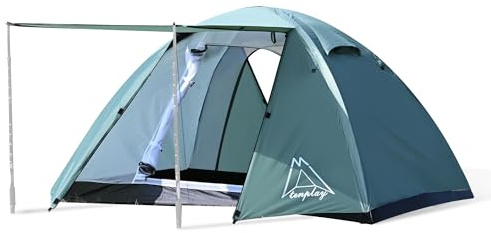 TENPLAY 2 Person Tent Lightweight 2.5KG, PU3000mm Waterproof, Windproof Backpacking Tent with 2 Doors, Easy Setup for Camping, Hiking, Mountaineering, Family Outdoor & Travel(Green)