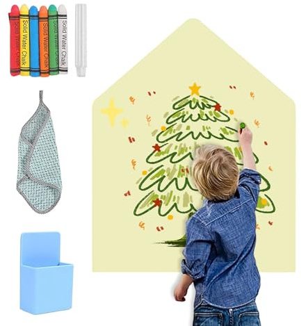 LUPATDY Magnettavla för Barn 80x100 cm – Självhäftande Magnetisk Vägg, Montessori Magnetvägg med Krita, Avtorkbar Whiteboardtavla, för Barnrum, Skola, Kontor (Ljusgul)