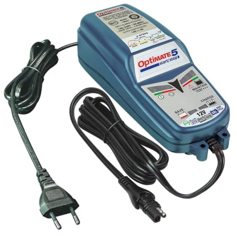 Optimate 5 Start/Stop 12V 4A Caricabatterie automatico e di mantenimento per batterie AGM, Gel, EFB & STD, 7 livelli, avvio da 0,5 V