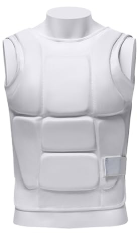 Protector de pecho para artes marciales, equipo de protección transpirable con ajuste ajustable y absorción para entrenamiento, protector de pecho, diseño transpirable con absorción de golpes para