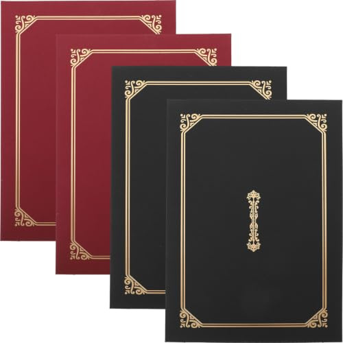 Couverture de Certificat en Papier A4, 4pcs, Cadre de Récompense