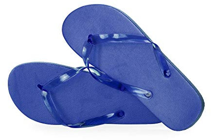 EBuyGB Womens Unisex Adult's Flip Flops Bright Foam Summer Sandals Beach Holiday Pool Footwear, Blue, 5/6 UK EU