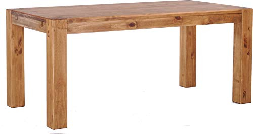 Esstisch Rio Kanto 180x90 cm Brasil Pinie Massivholz Größe und Farbe wählbar Esszimmertisch Küchentisch Holztisch Echtholz vorgerichtet für Ansteckplatten Tisch ausziehbar Brasilmöbel