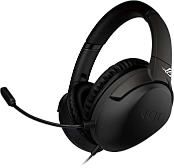 ASUS ROG Strix Go Core Gaming-Headset mit Kabel, 3,5 mm Anschluss, leichtes Design, Over-Ear-Kopfhörer für PC, Mac, Nintendo Switch und PS4, Schwarz, Standard