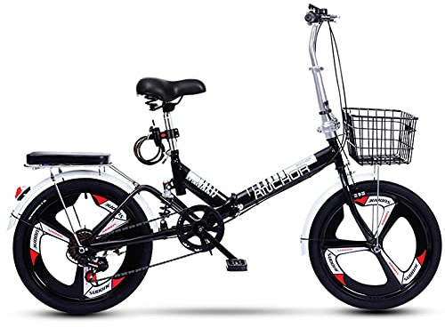 ZLYJ Bicicleta Plegable Frenos De Disco De Cambio Bicicleta Pequeña Adecuado para Caminos De Montaña Y Caminos De Lluvia Y Nieve Aleación De Aluminio Bicicleta Plegable 20 Pulgadas D,20 in