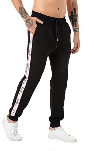 Redbridge Jogginghose Sweatpants mit seitlichem Streifen schwarz Gr XL