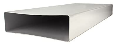 Tuyau de ventilation rond - Canal plat - Système de conduit de ventilation - Plastique - PVC - 55 x 220 mm - Canal de 1 m