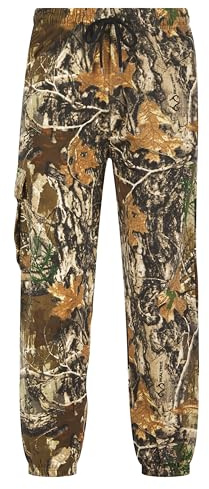 LABEL APPAREL Men's Jungle Print Fleece Camouflage Track Pants - Casual Joggers with Elastic Waist, Sweatpants for Comfortable Jogging & Gym (M-5XL)