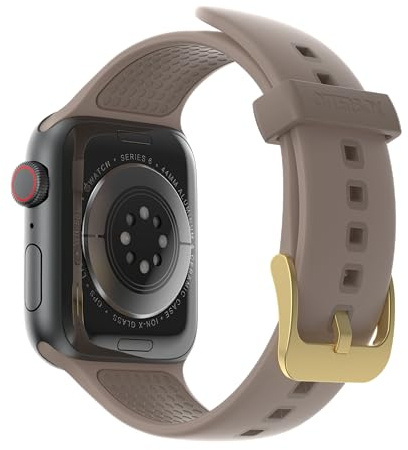 OtterBox All Day Uhrenarmband für Apple Watch Series 10/9/8/7/6/SE 2. gen/SE 1. gen/5/4-44mm/45mm/46mm, Weiches, Angenehmes und Strapazierfähiges Silikonband für Apple Watch, Hellbeige