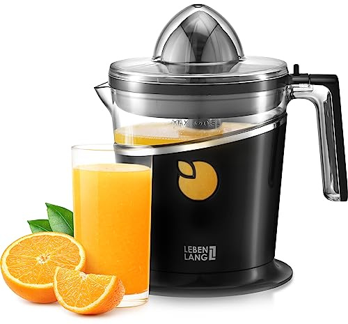LEBENLANG BPA-Free Orange Juicer Electric - 27 OZ & 2 Cones with Pulp Control I Automatic & Electric Juicer for Citrus Lemon & Oranges I Orange juice squeezer machine Exprimidor de naranjas electrico