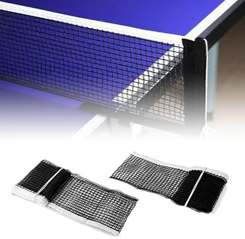 2 Stück Tischtennisnetz für Jeden Tisch,Tischtennis Netz,Tragbares Tischtennis Netz für Tisch,Tt-Netzgarnitur Ersatznetz,Erwachsene Ping-Pong-Ersatznetz,Indoor Outdoor Match Ohne Halterung Schwarz