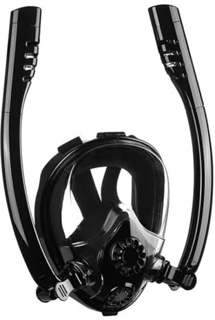 Maschera da Snorkeling Maschera da Snorkeling in Silicone, Maschera Subacquea a Doppio Tubo, Occhiali da Sub Completamente asciutti, respirazione autonoma Snorkeling Mask(DY-001)