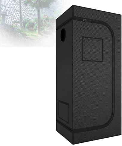 Armario De Cultivo, Kit De Cultivo Con LáMpara Led De Espectro Completo Regulable, Kit Completo De Armario De Cultivo HidropóNico Para Plantas,50 * 50 * 100cm-GrowTent