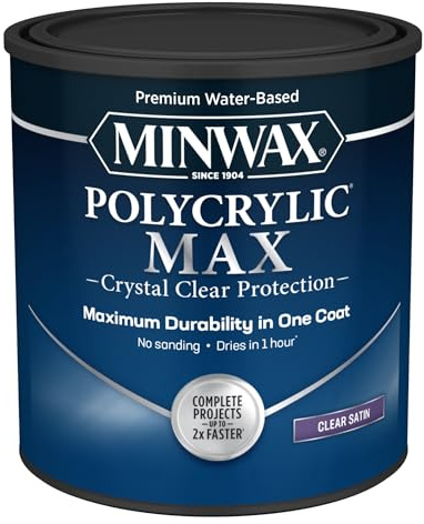 Minwax® Polycrylic® Max, Satin, Clear, 1 Quart