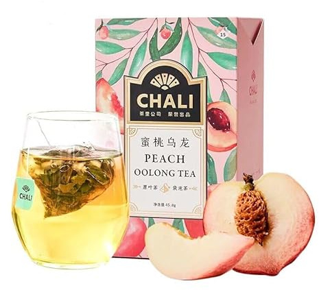 3g*15 Bolsitas Oolong De Melocotón Té Caliente Y Frío Tea De Frutas Aromático Con Sabor a Melocotón Calmante Y Relajante Tea Verde Orgánico De Hierbas Sabor Refrescante Té Frío