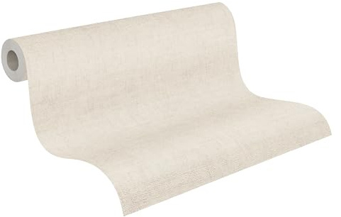 A.S. Création History of Art 2 fibertapet struktur 10,05 m x 0,53 m – beige, kräm, vit – tapet modern för vardagsrum sovrum – 790442
