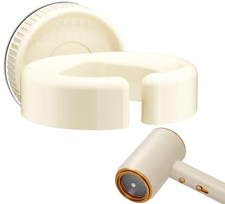 Genérico Soporte Para Secador - Soporte De Pared Para Secador De Pelo - Organizador Con Ventosa De Pared Sin Taladro Accesorios De Baño