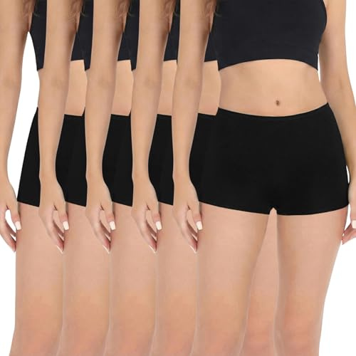 Marvmys Braguitas Mujer Tipo Bóxer Algodón Elástico Cintura Media Ropa Interior Cómodas y Suaves Tipo Culotte Pack de 5