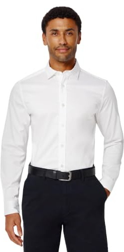 Amazon Essentials Men's Slim-Fit Stretch Wrinkle-Free Spread Collar Dress Shirt