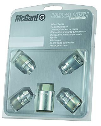 McGard 24154SL Hjullåsmuttrar SL, M12 x 1.25, Konsäte, Total längd 32.5 mm, Hexstorlek 21 mm, Nyckeldiameter 28.8 mm