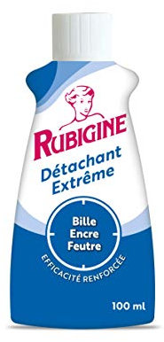 IDEAL - Rubigine, Détachant Bille Encre Feutre, 100 ml - lot de 4 - Détachant Extrême, Efficace sur Tous les Textiles Lavables, Préserve la Fibre des Textiles - Fabrication Française