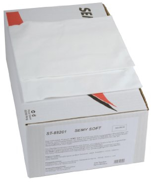 Semy Top Boîte distributrice contenant 100 chiffons de nettoyage Blanc 32 x 38 cm