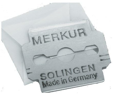 MERKUR 920 Callus Shaver Blades, Carbon Steel Foot Care Replacement Blades, Ultra-Sharp & Hygienic, Fits MERKUR 923 Callus Shaver, Made in Germany, Pack of 100