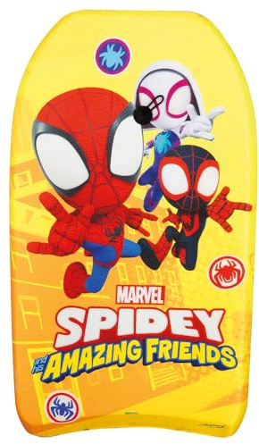 COLORBABY Marvel Spidey och dess superteam Bodyboard Boy Board, 82 x 45 x 5 cm, Superhjälte Design, Simning barn, +3 år, Surfbrädor för barn, officiell licens (77628)
