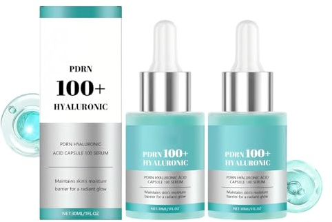 Hyaluronsyraserum fuktgivande, icke-fet serum åtstramande anti-aging-effekt, jämnar ut rynkor och ger en strålande hy (2 stycken, blå grön)
