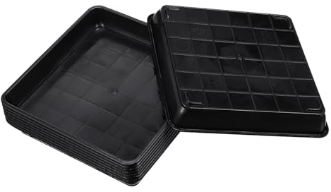 Toddmomy 8 Piezas Bandeja Inferior De Plástico para Flores Cuadrada Duradera Bandeja para Macetas para Bonsáis para Jardinería Interiores