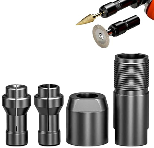 Angle Grinder Conversion Accessories, 3mm+6mm Angle Grinder Conversion Head, M10 Thread Adapter Converts, Angle Grinders to Straight Grinders Attachment for Cutting Grinding Polishing