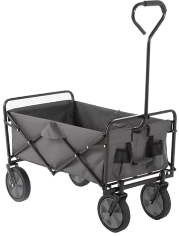 Acomoda Textil - Carro de Jardín con Ruedas Plegable, Robusto y Estable. Carreta de Transporte Cómoda, Ergonómica y Amplia para Almacén, Garaje y Patio. Carrito de Jardinería de Carga (73X46X90 cm)