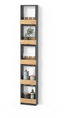 Livinity Portabicchieri da vino Regusa, Rovere dorato/antracite, 30 x 180 cm