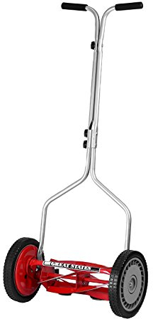 Great States Tondeuse à Gazon à Bobine poussée 304-14, Rouge, 35,6 cm, 5 Lames