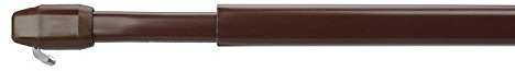 WR-Design 2er Set Vitragestange Scheibengardinen Stange Farbe braun - 30-180 cm ausziehbar (60-110 cm)