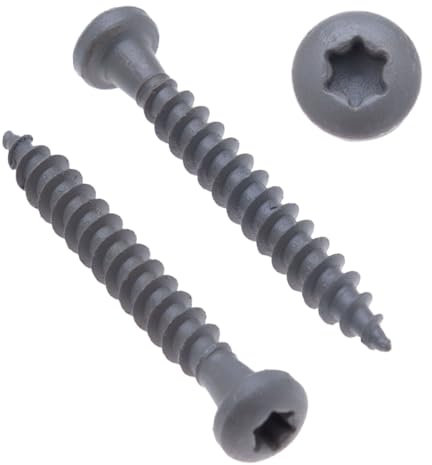 Tornillos para Madera, 5mm x 50mm TORX, Cabeza Semi-Redonda, Protección C4, Acero Inoxidable, Autoperforantes, para Madera-Metal, Exterior, Terrazas, 5x50mm - 250 en un paquete
