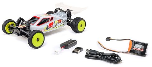 Losi RC Car Micro-B 2WD Buggy Blanc RTR (Tout Le nécessaire pour fonctionner est Inclus), LOS00007T1