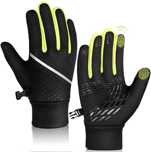 OOPOR Guantes de invierno cálidos para niños, para deportes al aire libre, forro polar, guantes de ciclismo con antideslizante, resistente al viento, pantalla táctil para niños pequeños, niñas, color