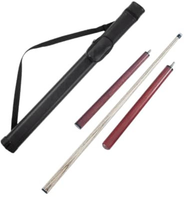 Harilla Billard-Pool-Queue-Zubehör, handgefertigt, tragbar, praktisch, Snooker-Queue mit Aufbewahrungstasche für Pool-Sport-Anfänger, Braun