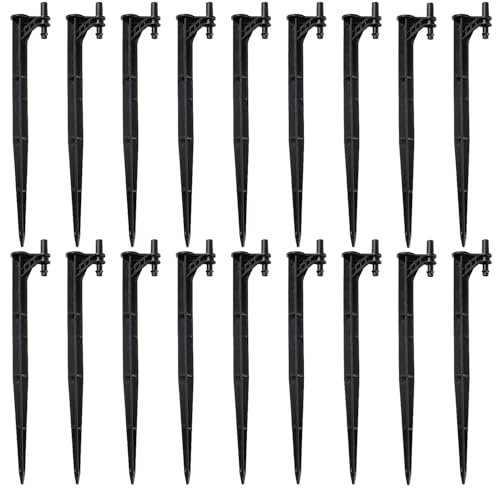 VooGenzek 18 Piezas 18.5cm Estacas de Soporte para Goteo de Riego, Varilla de Soporte Boquillas de Riego de Jardín, Inserción de Tierra Soporte, para Jardín, Plantas, Verduras