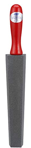 Norton Crystolon Utility File Sharpening Stone with Wooden Handle, Premium Silicon Carbide, 14'' Overall Length, Grit Coarse