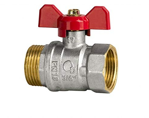 Kugelhahn 3/4 AG-IG Wasserhahn Mit Stopfbuchse Messing