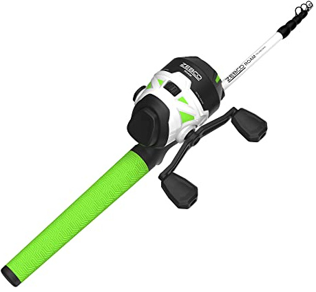 Zebco Roam Spincast Reel and Telescopic Fishing Rod Combo, Extendable 18.5-Inch to 6-Foot Telescopic Fishing Pole with ComfortGrip Handle, Quickset Anti-Reverse Fishing Reel, Green, 30