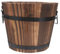 Holibanna Wood Flower Bucket Garden Wooden Planter Outdoor Half Whiskey Flower Pot Indoor Rustic Patio Grow Plant Container