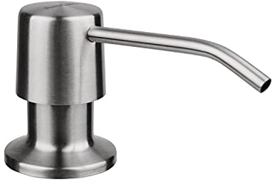 AIKE Dispenser Sapone Cucina per Lavello, Dispenser di Sapone Liquido con Flacone 500 ml, Dispenser di Sapone in Acciaio Inossidabile per Lavelli da Bagno e da Cucina