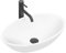 VBChome Waschbecken 53 x 33 x12 Keramik Oval Waschtisch Handwaschbecken AUFSATZWASCHBECKEN WASCHSCHALE GÄSTE WC