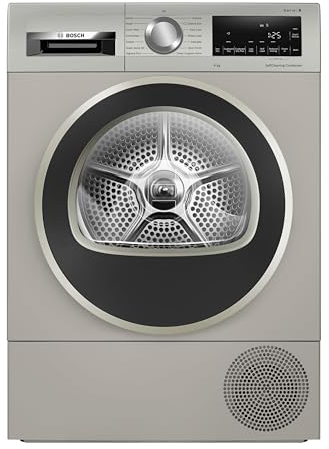 Bosch Home & Kitchen Appliances Bosch WQG245S9GB Serie 6, Free-standing Heat Pump Tumble Dryer, 9kg Capacity with SelfCleaning Condenser AutoDry Fast drying within 40 minutes