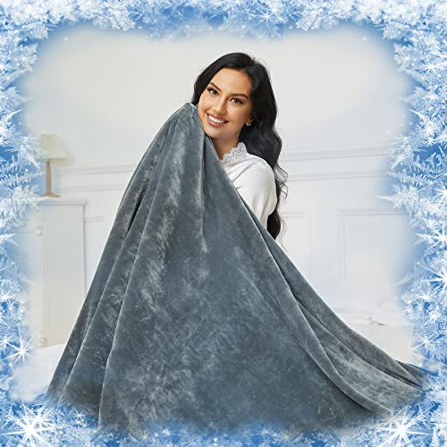 Uplayteck 150x200cm Coperta di Rinfrescante, Q-Max>0.4 Blanket in Fibra Fresca Estiva Arc-Chill per Letto Divano Viaggio Adulto Bambini, Traspirante, Comfort, Leggero, Matrimoniale, Grigio