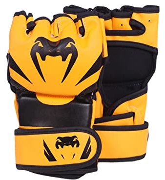 Generic MMA-Handschuhe, Sparring-Ausrüstung, Handschuhe, verschleißfest, druckfest, Boxsack, Kampfsport-Handschuhe für Damen, Herren, Erwachsene, Orange